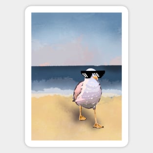 seagull like a boss Sticker